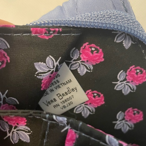 NWOT Vera Bradley RFID 3-in-1 Crossbody Bag in Microfiber Blue/Grey - Picture 9 of 11
